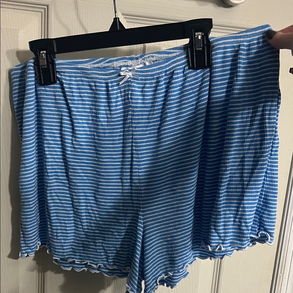 Colsie Blue and White Striped Top - Picture 10 of 13